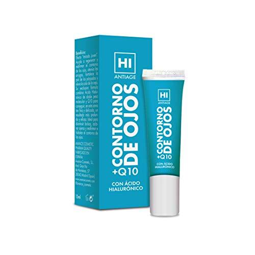 HI - Hi Antiage - Contorno de Ojos - Contorno de Ojos Antiarrugas para Mujer con Q10 y Ácido Hialurónico que Reduce las Arrugas