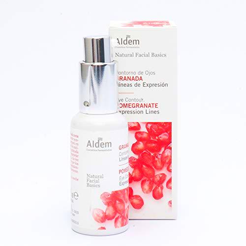 Aldem Contorno de Ojos Granada Efecto Antioxidante/Eye Contour con Extracto de Granada y Vitamina E de Rápida Penetración Textura Sedosa/Contorno de Ojos Antiarrugas, 30 ml