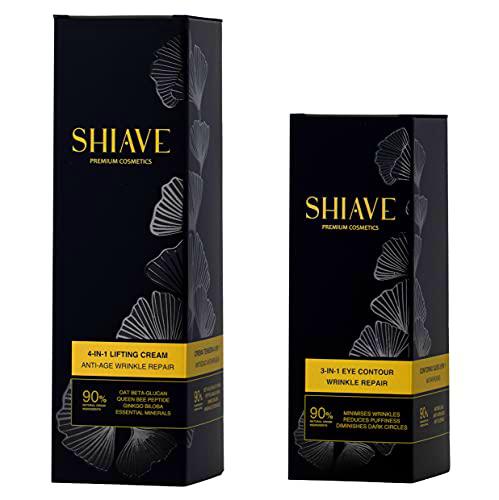 SHIAVE Premium Cosmetics Ritual Pack Belleza Facial: CONTORNO DE OJOS ANTIARRUGAS 15ml + CREMA NUTRICIÓN ANTIEDAD ANTIARRUGAS 50ml