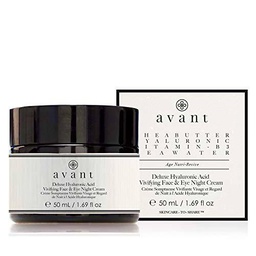 Avant Skincare Crema Noche Cara y Ojos Ácido Hialurónico Deluxe, Light