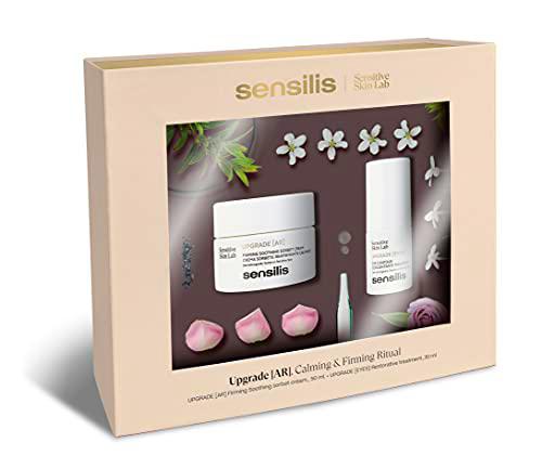 Sensilis Pack Crema AR Antiarrugas y Antirrojeces con Ginko Biloba 50 ML + Contorno de Ojos Reafirmante con Cafeína para Pieles Sensibles 15ML