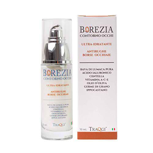 BOREZIA Crema Contorno de Ojos Antiarrugas Baba de Caracol Ácido Hialurónico Puro Vitamina C Antiedad Hidratante Ojeras Hombre Mujer Castaño de Indias Centella Girasol Germen de Trigo Oliva 30 ML