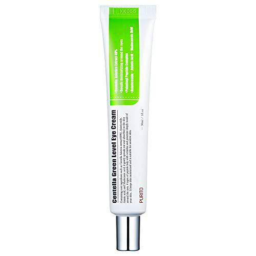 PURITO Centella Verde Level Eye Crema 1fl.oz Círculos oscuros alrededor de los ojos Arrugas Hinchazón que reduce las bolsas de los ojos y las líneas finas