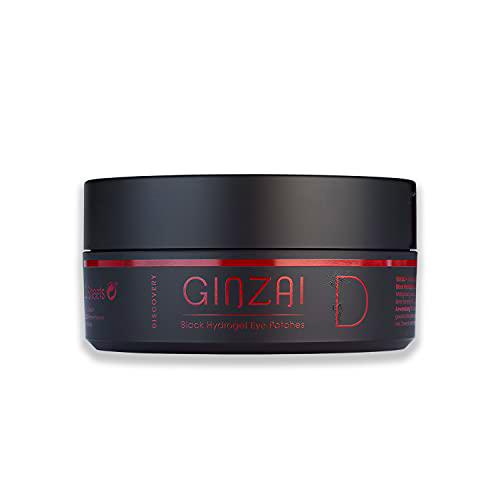 Ginzai Discovery Line Black Hydrogel Eye Patch I 60 unidades de almohadillas de ojos de hidrogel con ginseng I Liso y radiante zona de los ojos después de 30 minutos